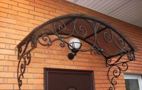 Кованые козырьки Арт. КЗ-0014